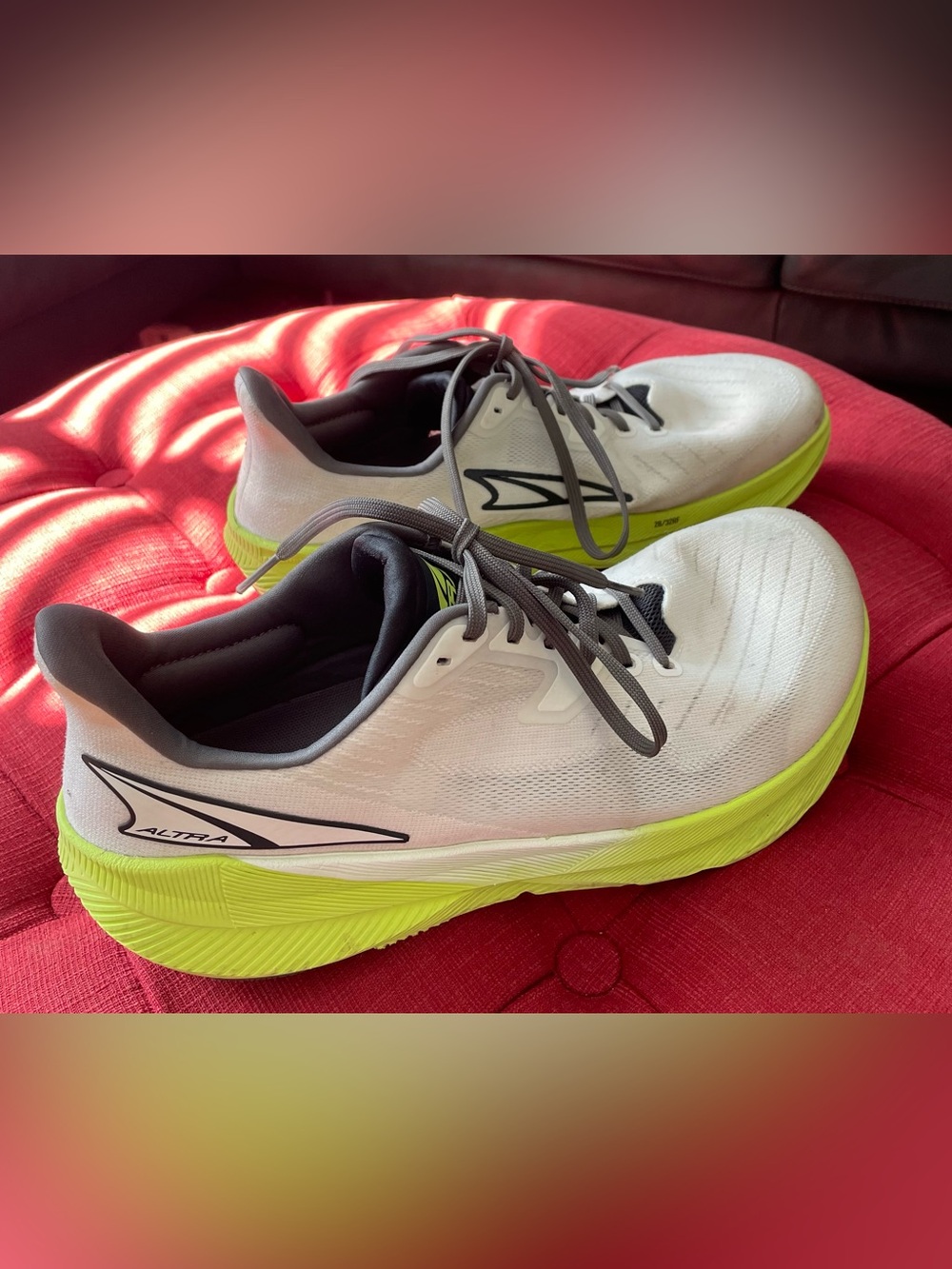 Altra Men's White and Neon Green Road Running Shoes
